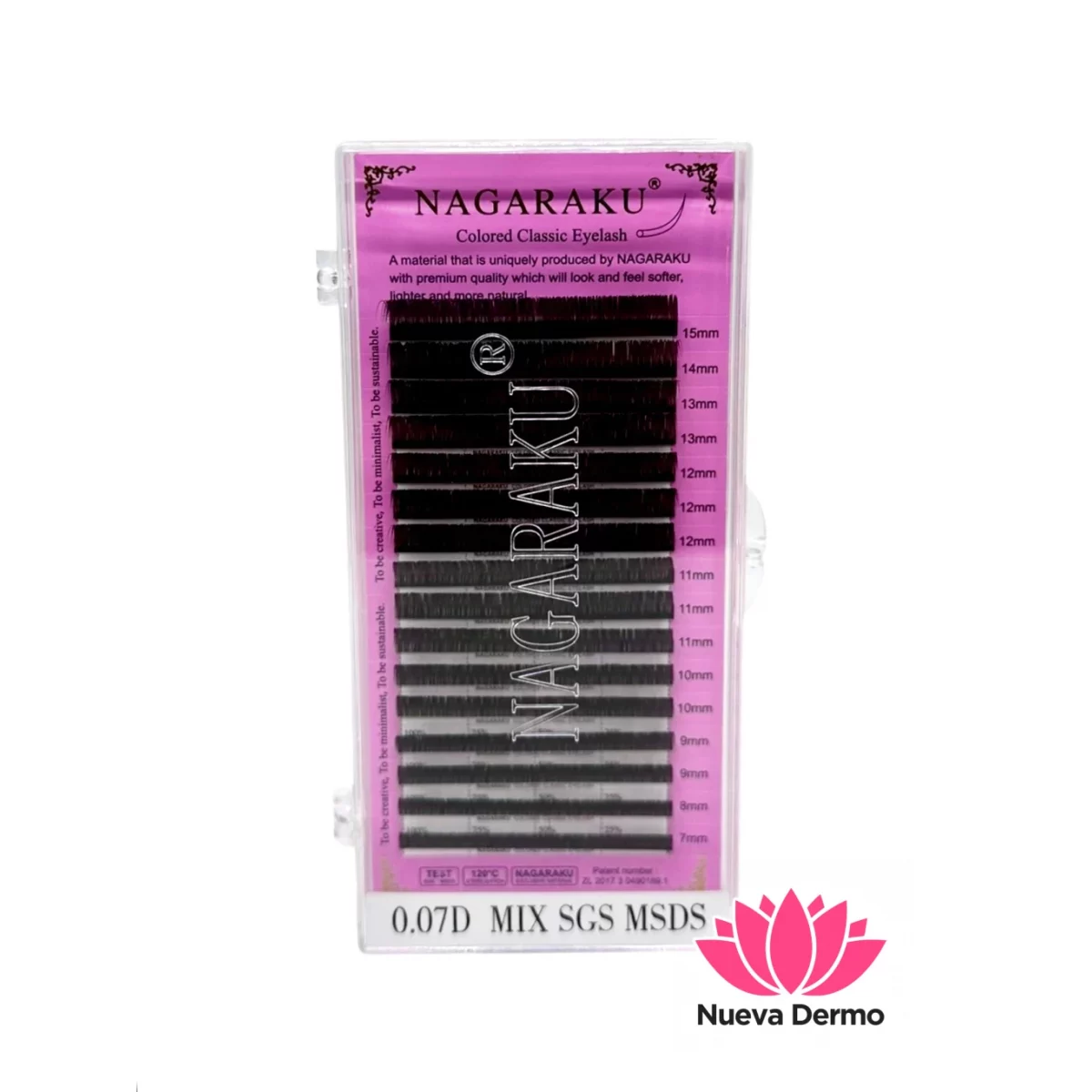 Pestañas Nagaraku 0.07D MIX Marrón Oscuro