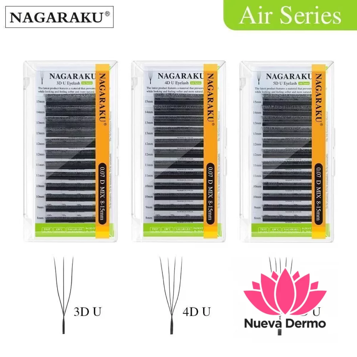 Pestañas Nagaraku 3D, 4D y 5D U