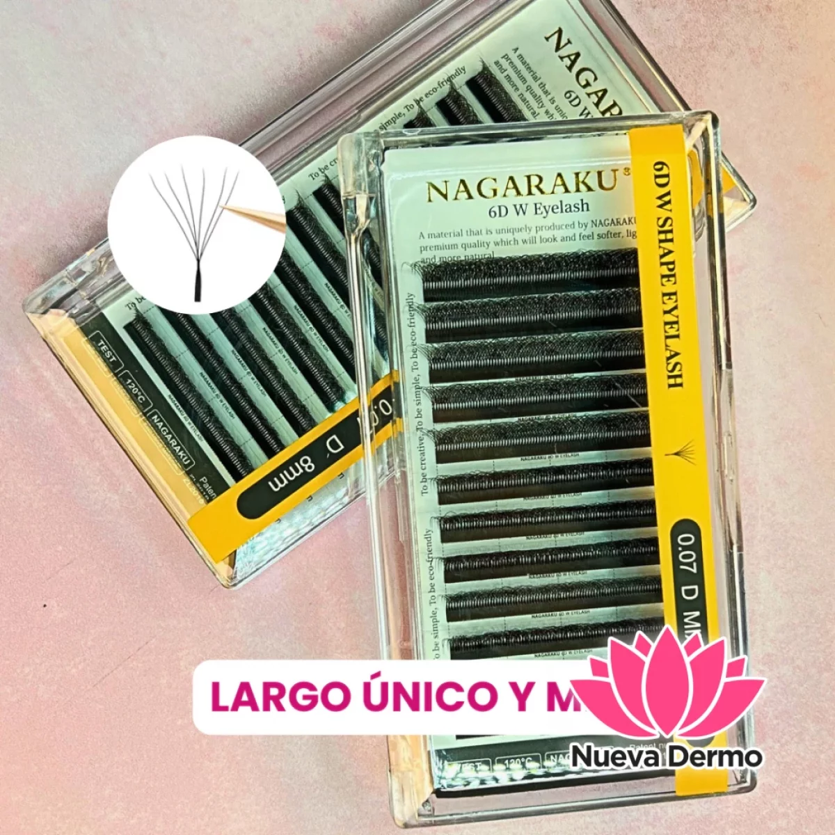Pestañas Nagaraku "6D W" Tecnológicas Largo Único y MIX