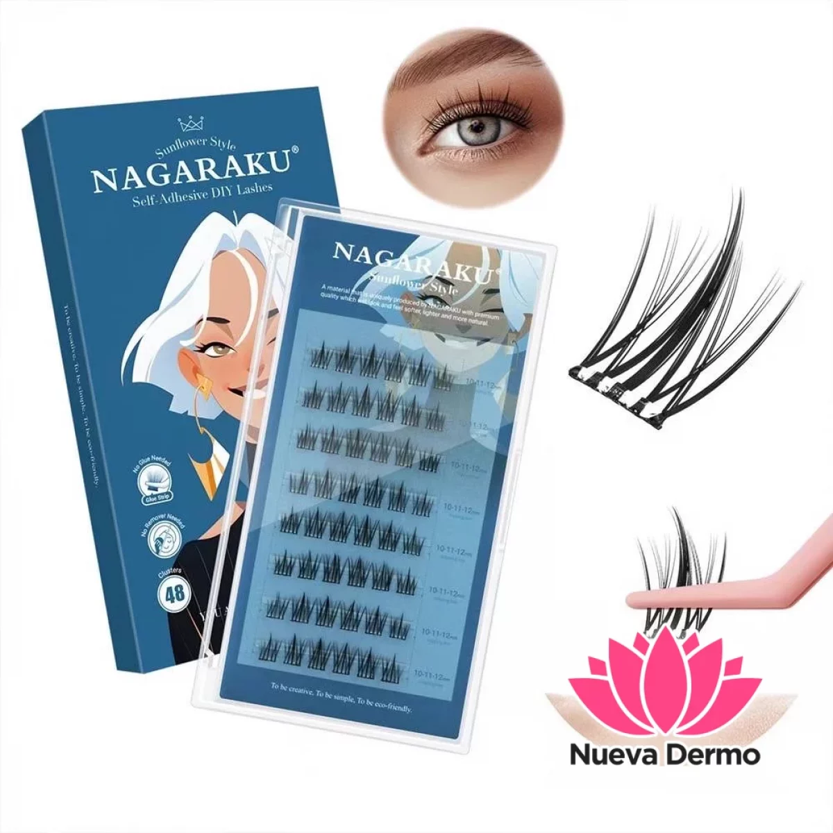 Pestañas Nagaraku Autoadhesivas Reutilizable 007