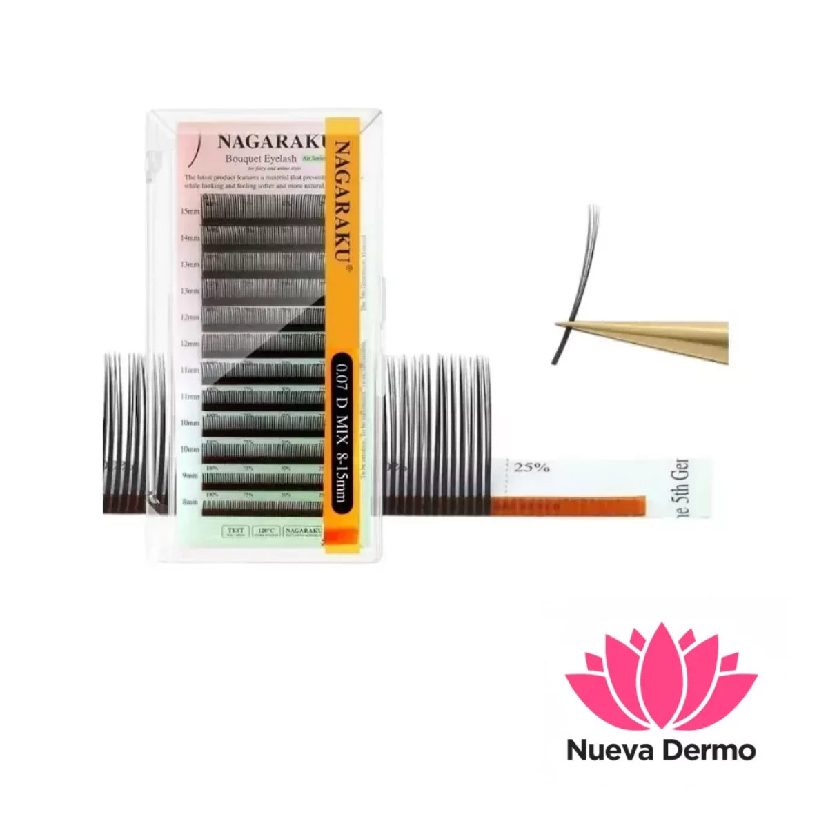 Pestañas Nagaraku Bouquet 5D MIX 0.07D