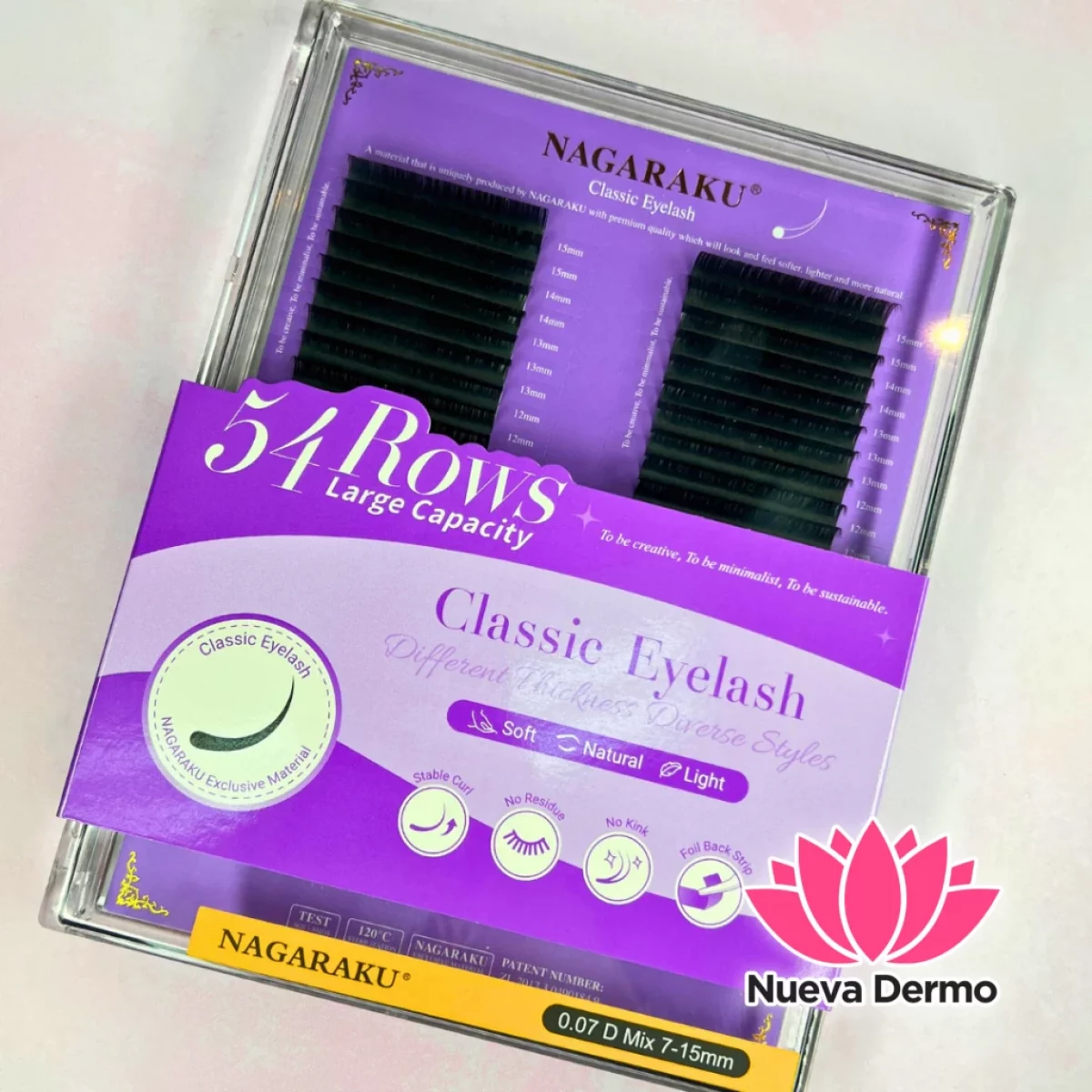 Nagaraku Premium Big Box Pestañas 0.07 D Mix 7-15mm 54 Filas