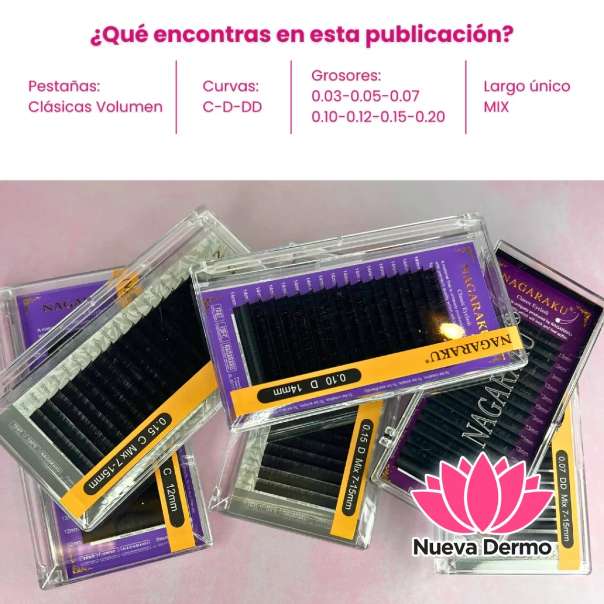 Pestañas Nagaraku Premium por Largo y MIX