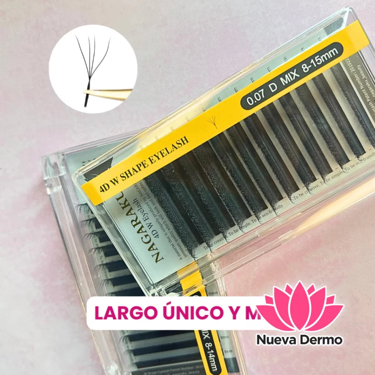 Pestañas Nagaraku Tecnológicas 4D W Largo Unico y MIX