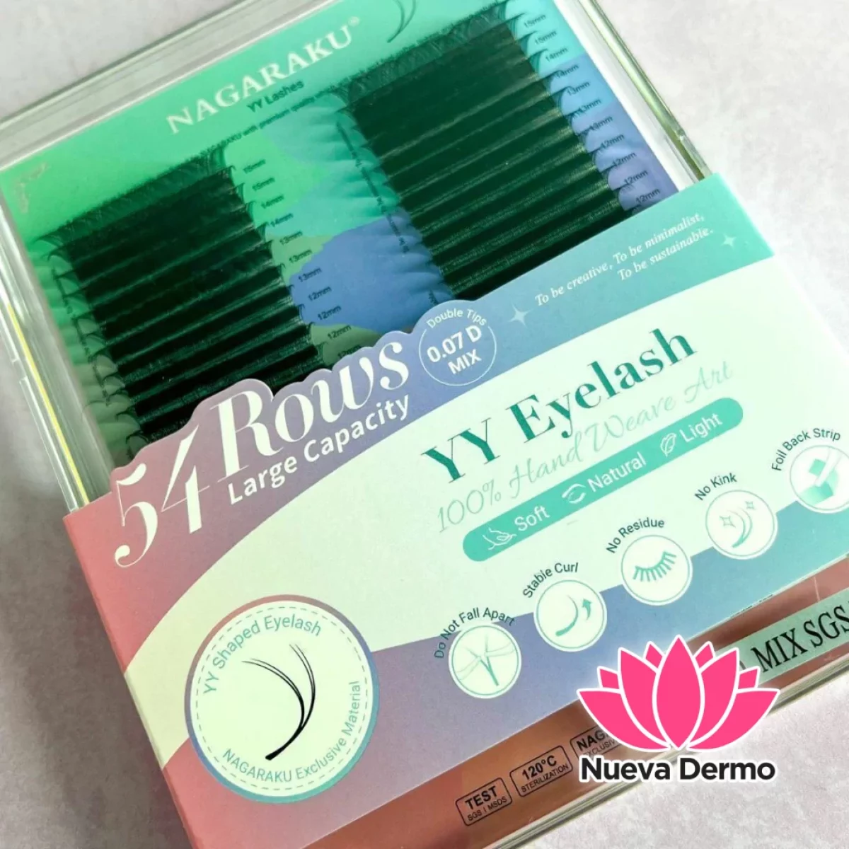 Pestañas Nagaraku Tecnológicas YY Big Box 54 Filas 0.07 D Mix 7-15mm