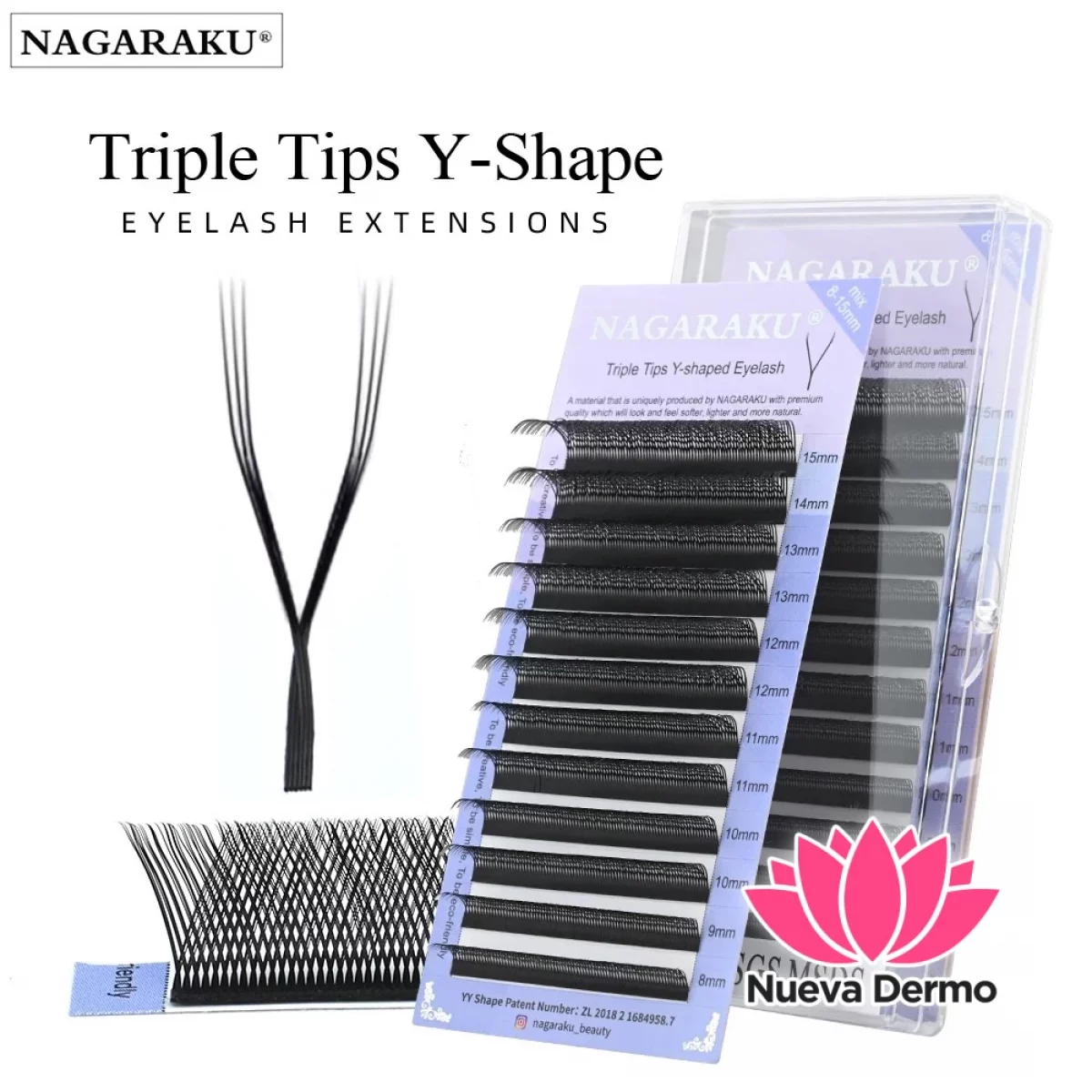 Pestañas Nagaraku Triple YY 0.07 D Mix