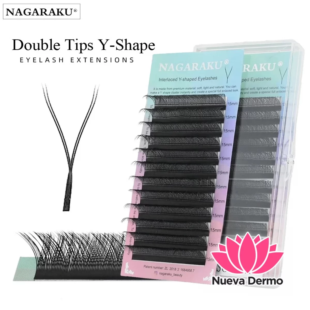 Pestañas Nagaraku YY 2D 0.07D medidas unicas 15MM