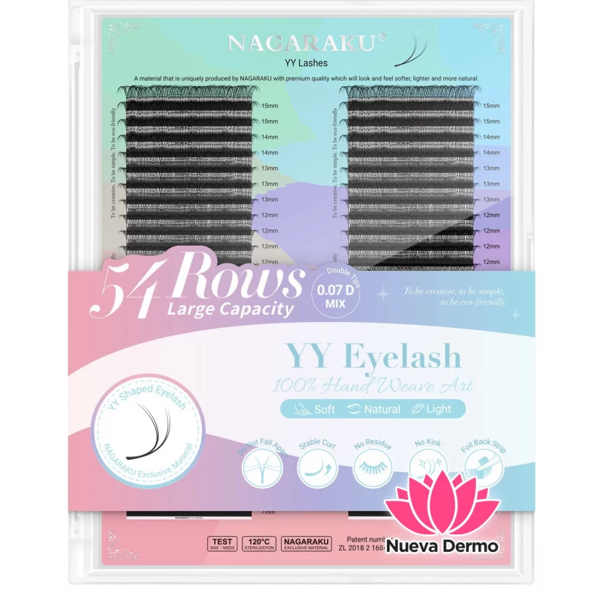 Pestañas Nagaraku Yy MIX(8-15MM) 54ROWS