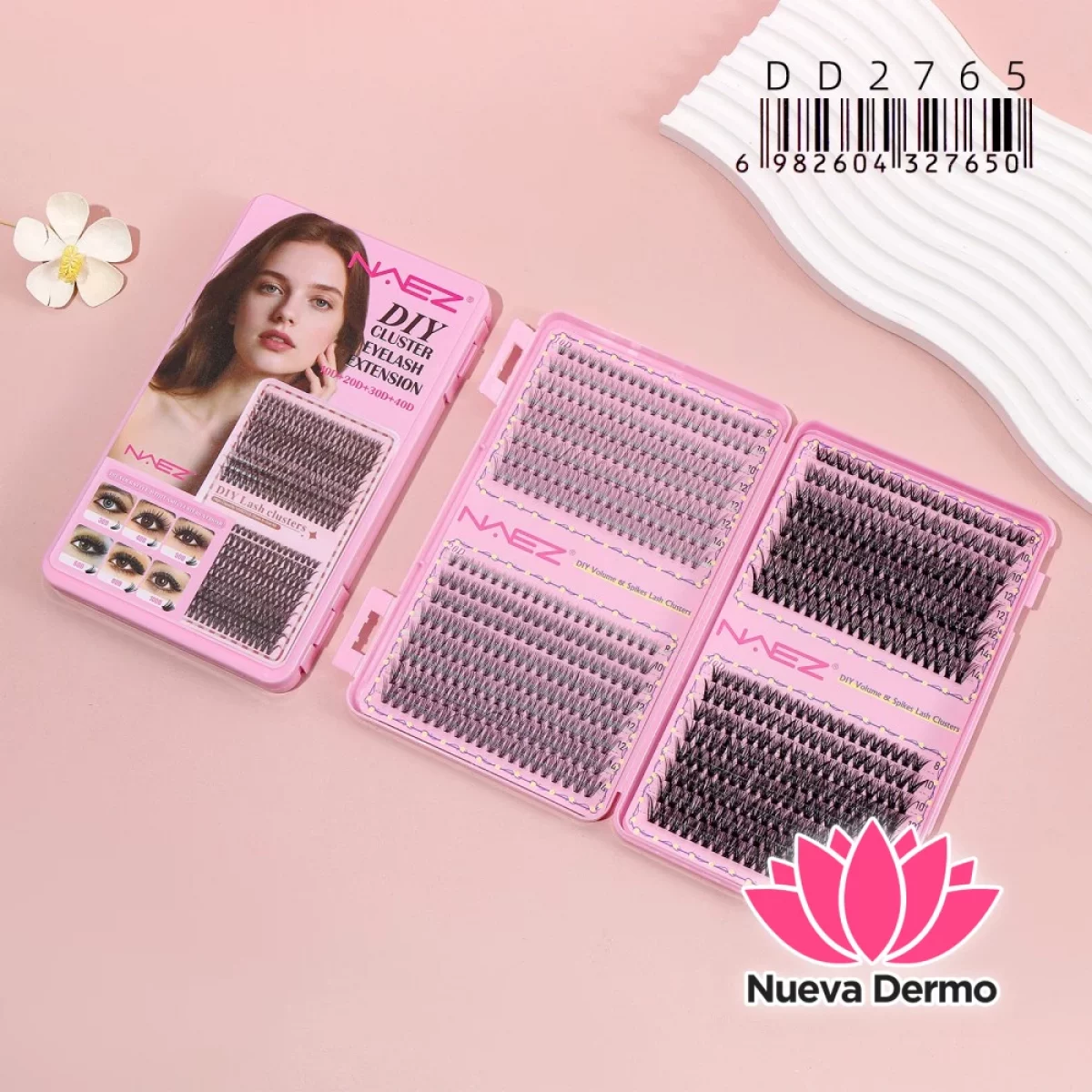 Pestañas Postizas Diy Cluster Naez 10D+20D+30+40D DD2765/27650