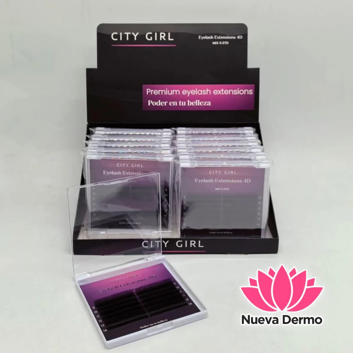 Pestañas Tecnológicas 4D 0.07 MIX – City Girl
