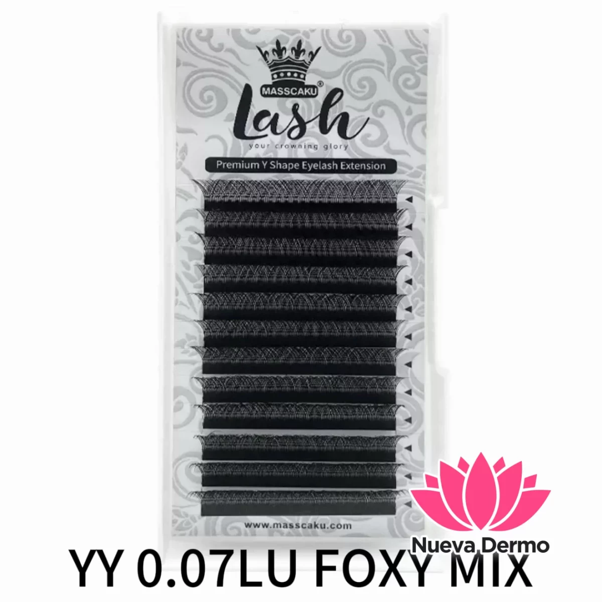 Pestañas Tecnologicas Yy 0.07LU MIX(8-15MM) Efecto Foxy Masscaku