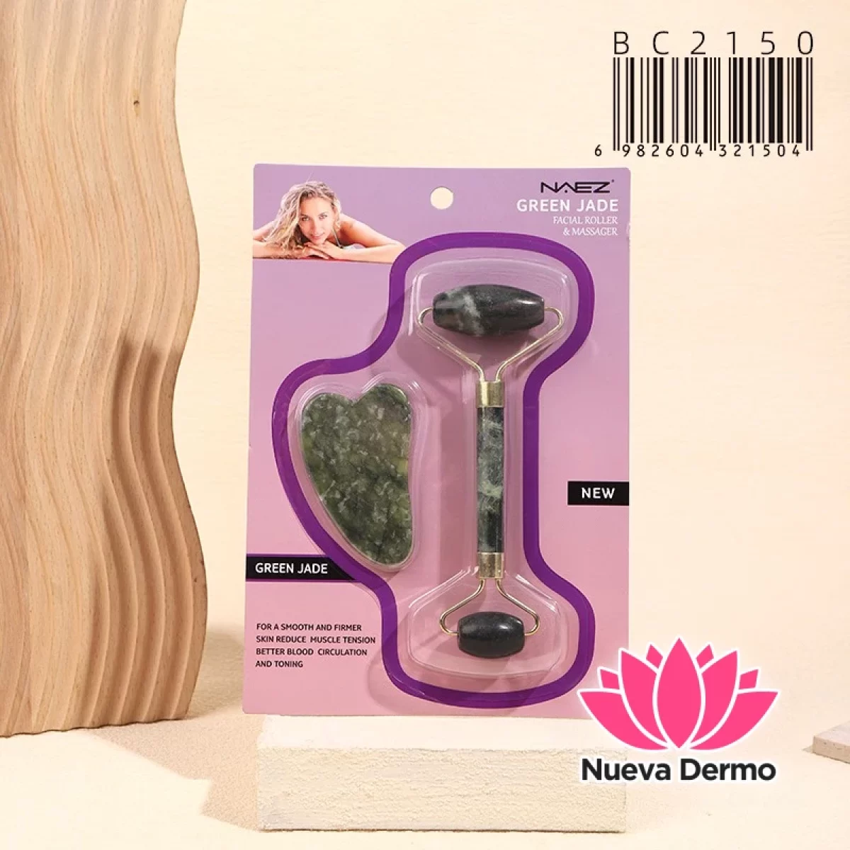PIEDRA JADE GUASHA CON RODILLO BC2150