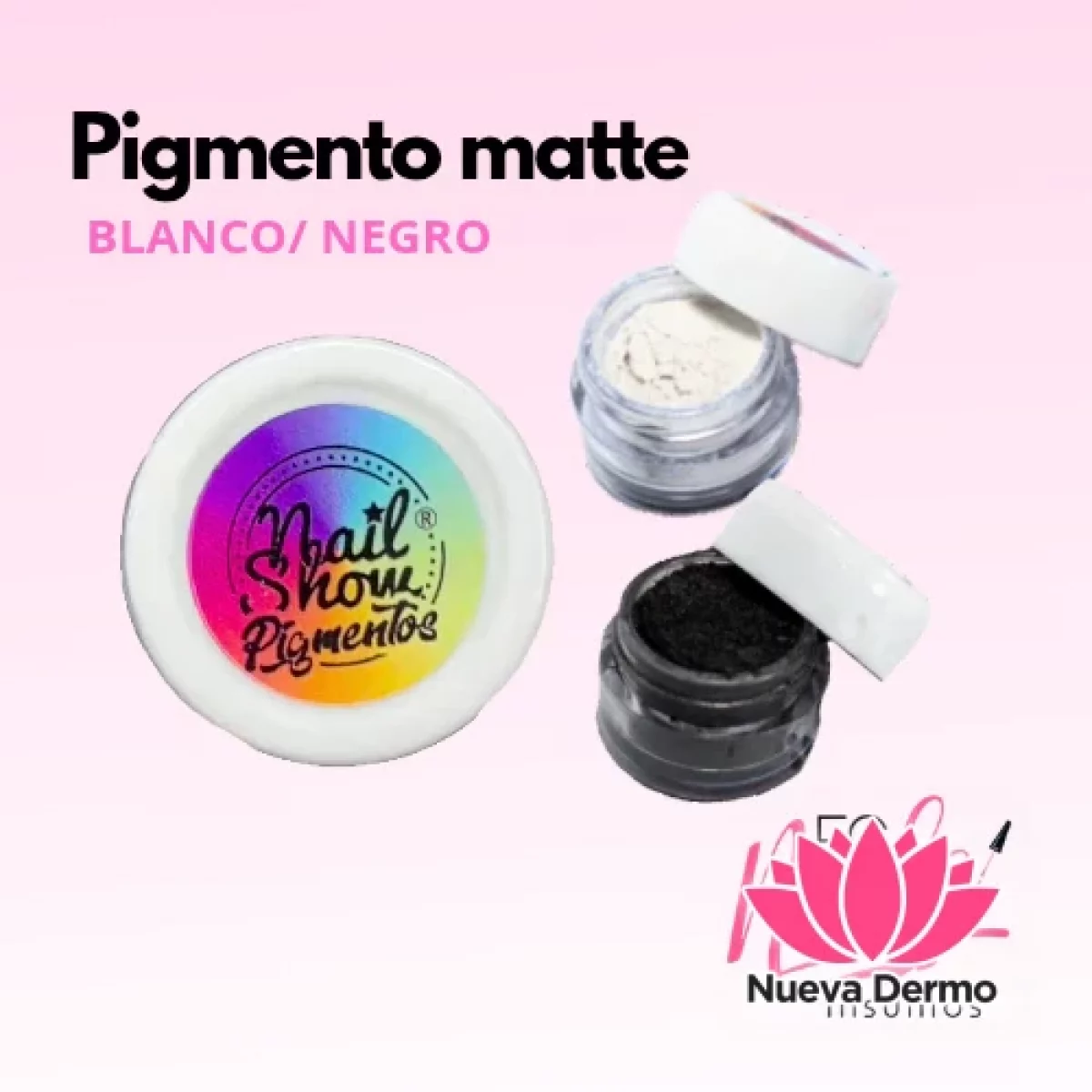 Pigmento matte blanco/negro - NAIL SHOW