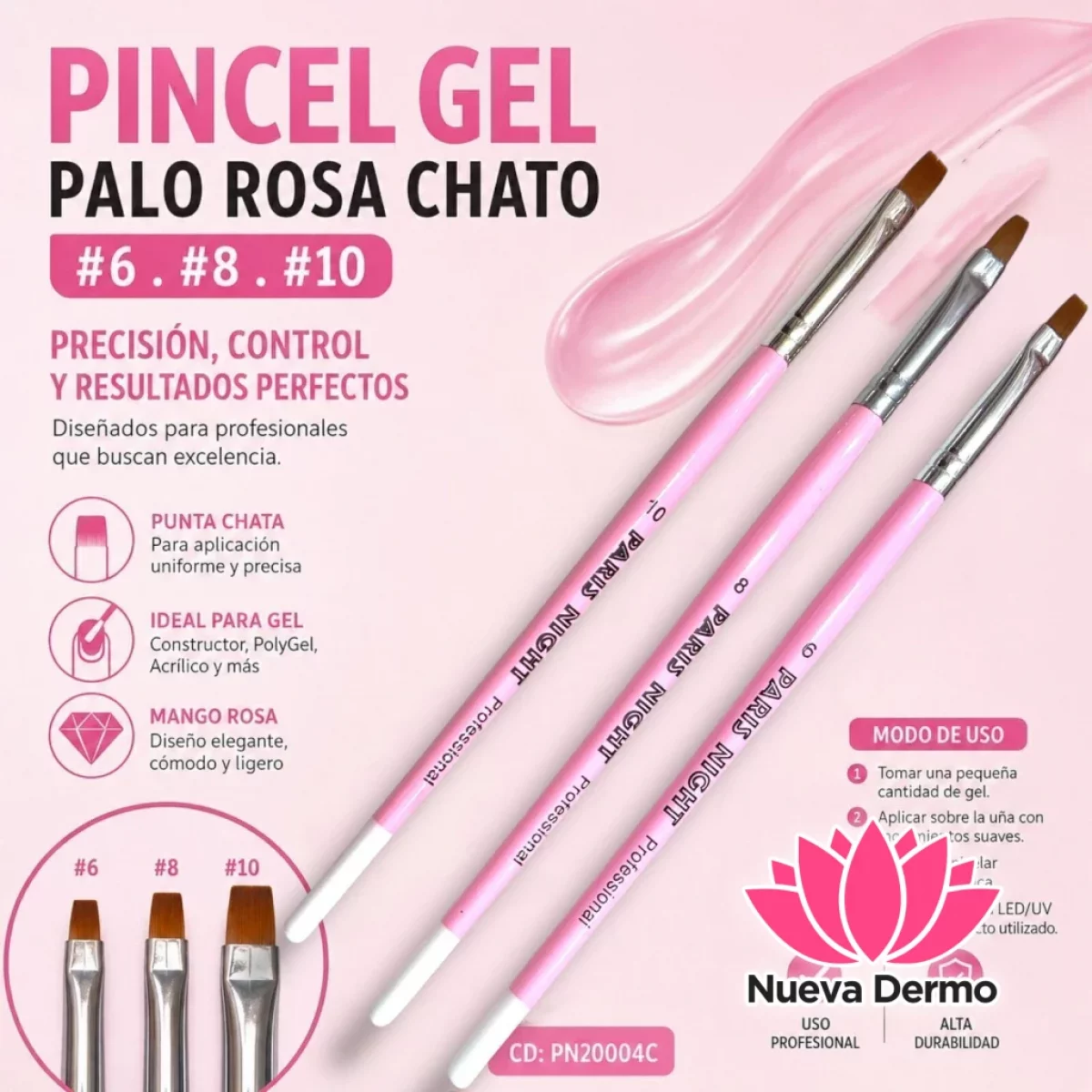 PINCEL DE ACRILICO PARIS NIGHT Nro 8 Y Nro 6