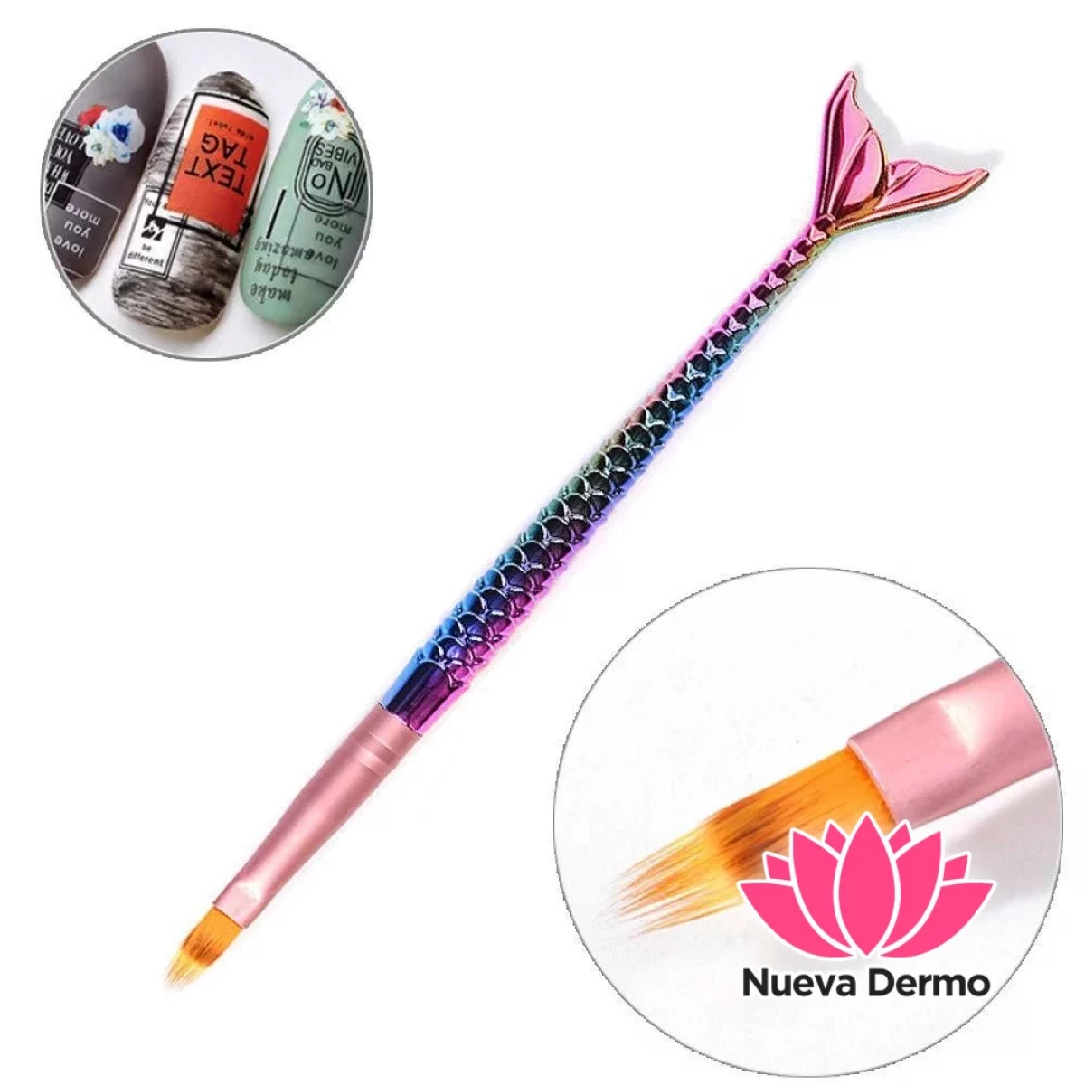 Pincel para Degrade cola de sirena Nail art
