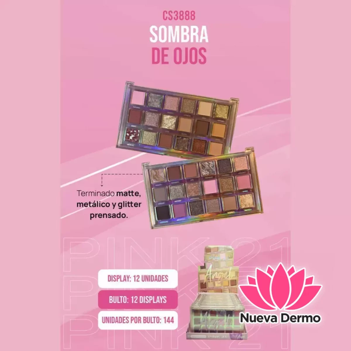 Pink21 angel paleta de sombra CS3888