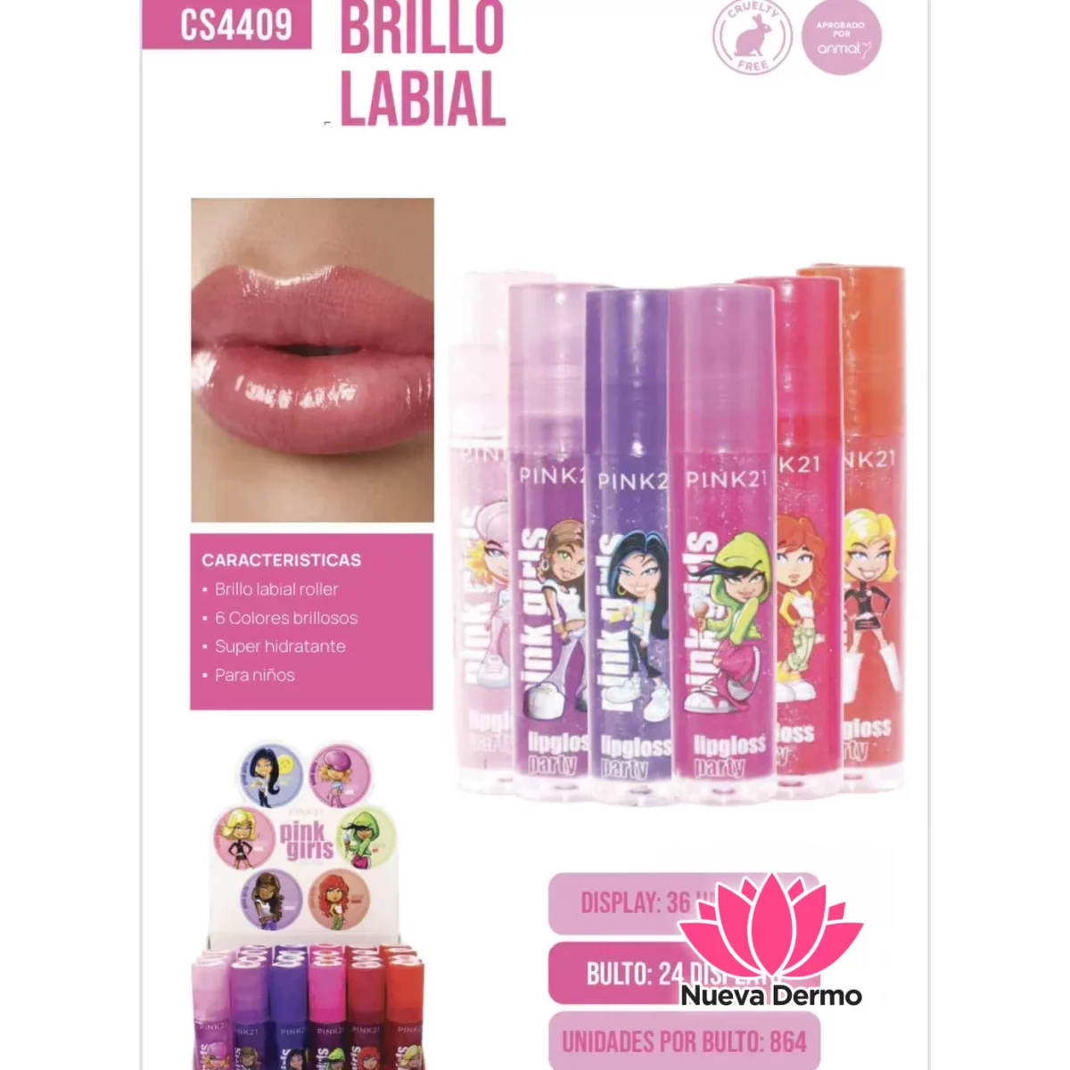 PINK21 BRILLO LABIAL CS4409