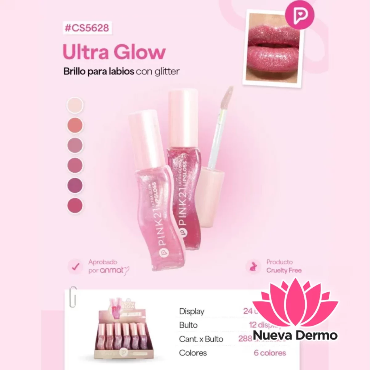 Pink21 brillo labial ULTRA GLOW CS5628