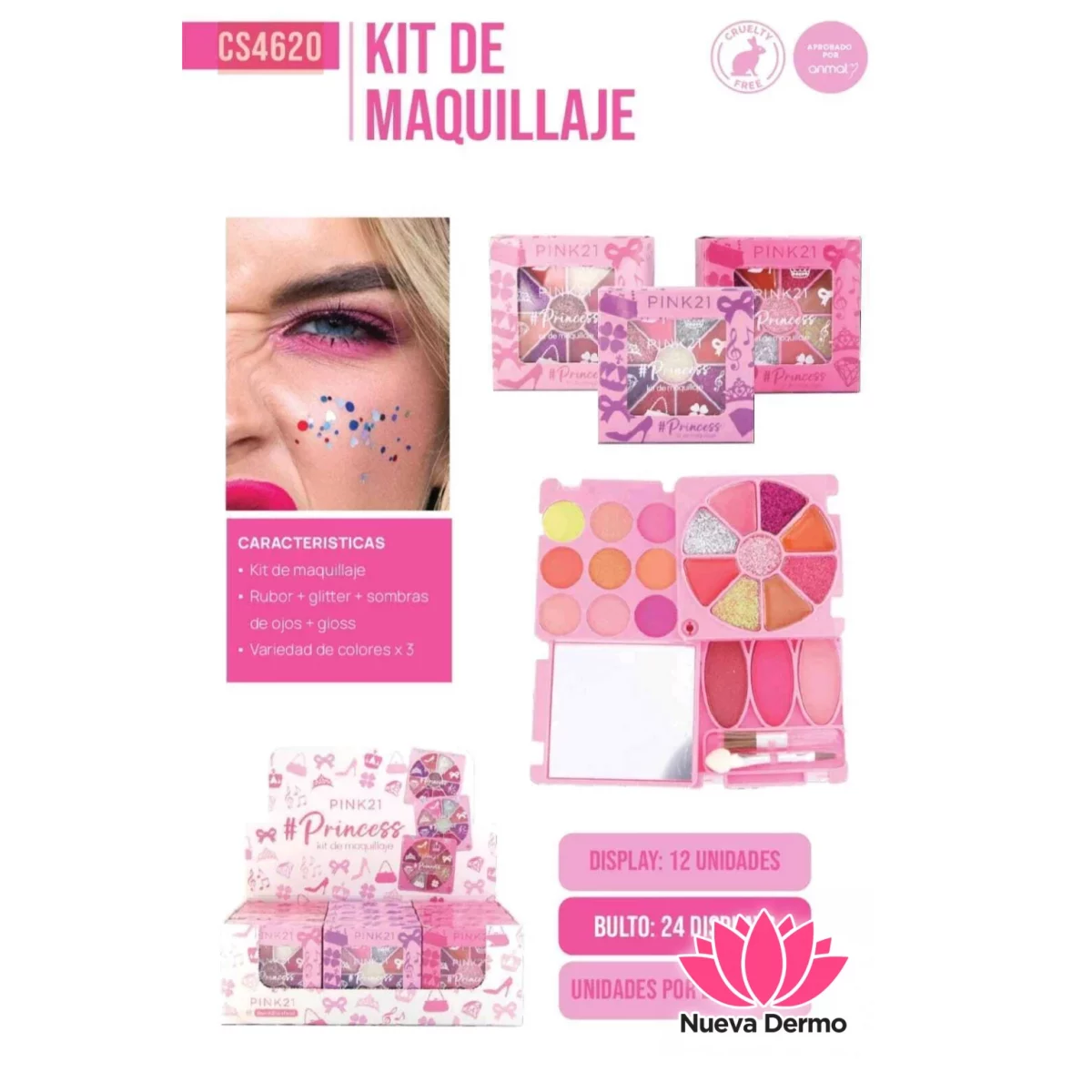 PINK21 KIT DE MAQUILLAJE PRINCESS CS4620