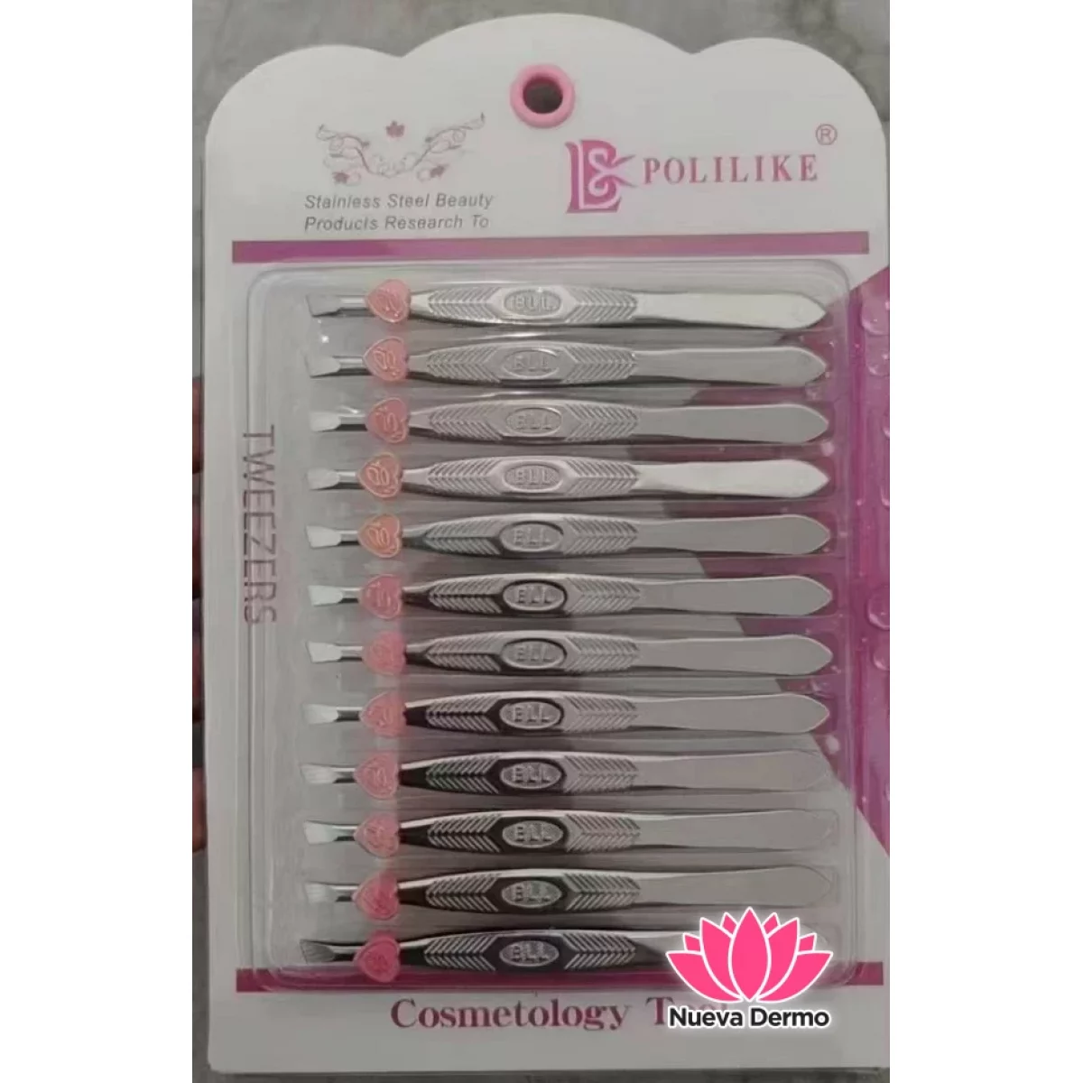 PINZA DE DEPILAR POLILIKE X12PC 168-1