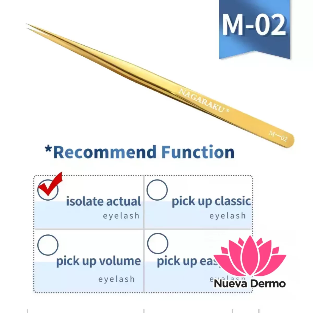 Pinza de Pestañas Nagaraku Modelo M-02