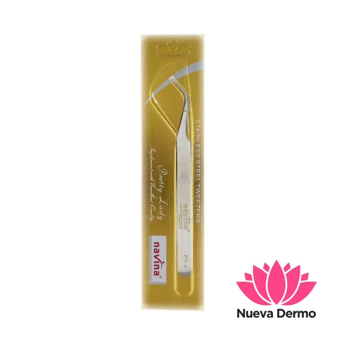 Pinza de Precision Curva Navina PT4