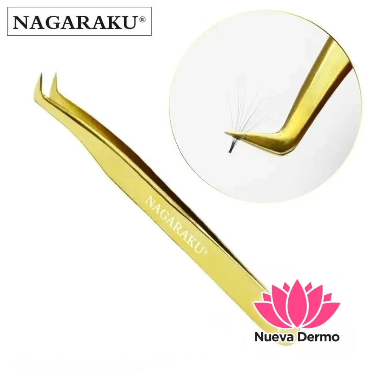 Pinza Nagaraku Curva L N-04 Dorada Original