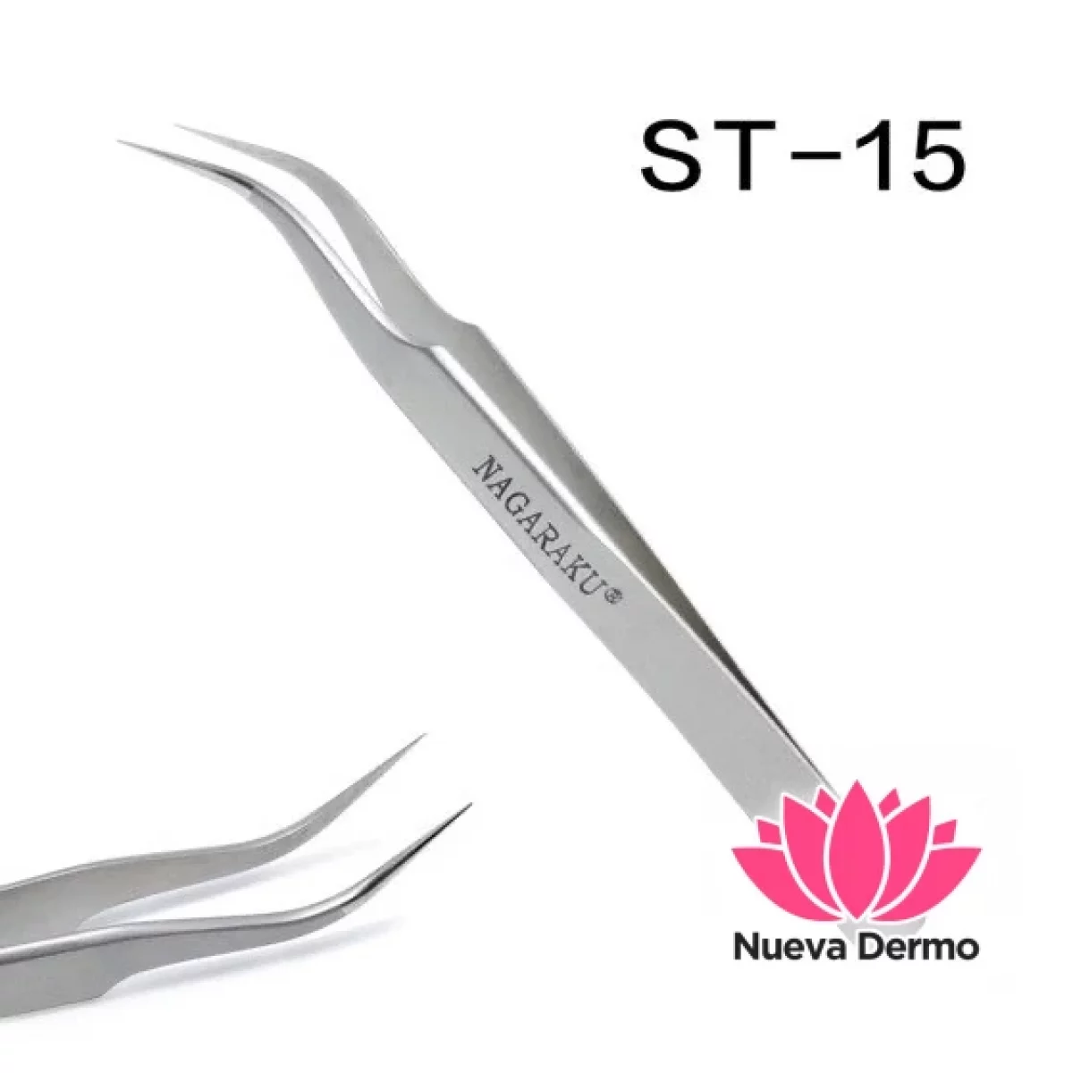 Pinza Nagaraku Curva St-15 Plateada Original