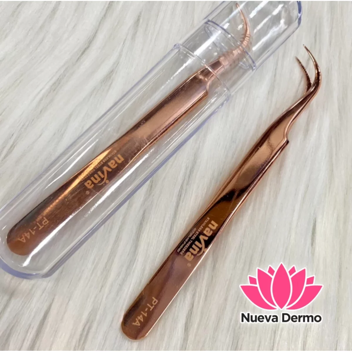 Pinza Navina Curva Rose Gold Pt-14A