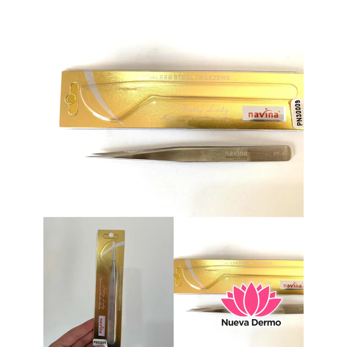 Pinza para Extension de Pestaña Navina