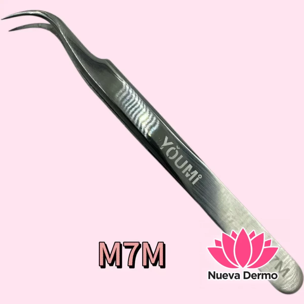 PINZA PARA PESTAÑA CURVA PLATEADA YOMI-M... POR UNO