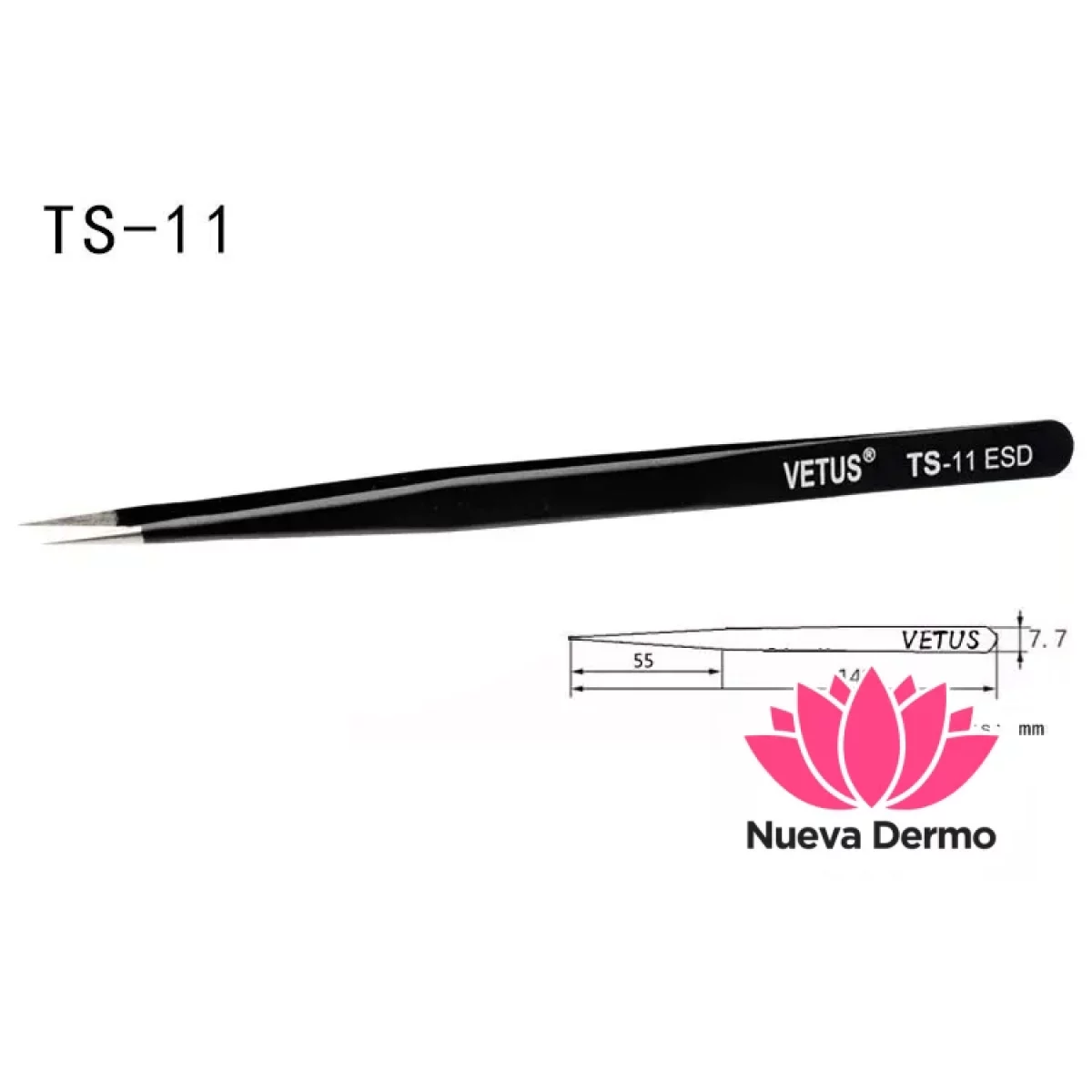 Pinzas para Pestañas Cd: Vetus Ts-11ESD