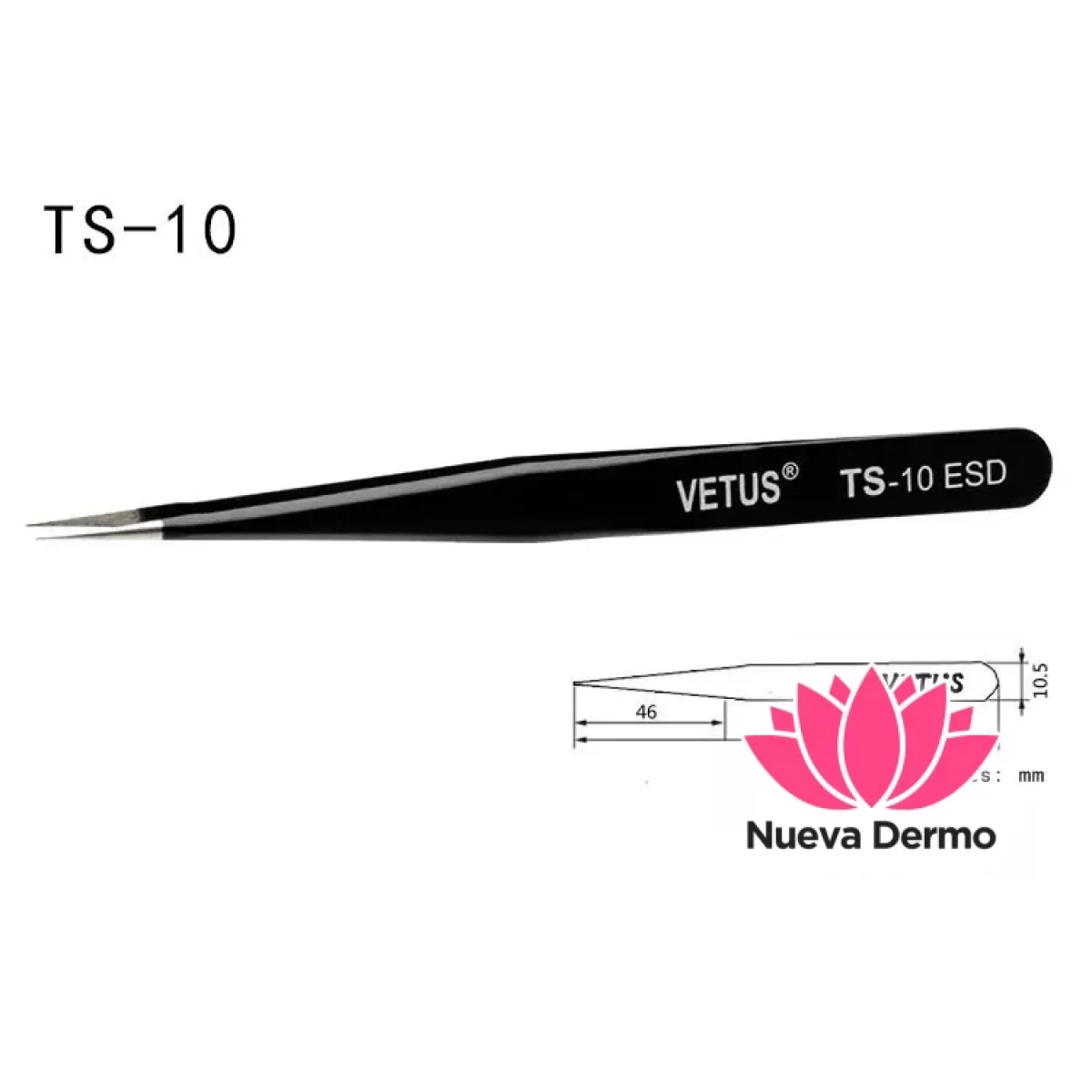 Pinzas para Pestañas Cd: Vetus Ts-10ESD