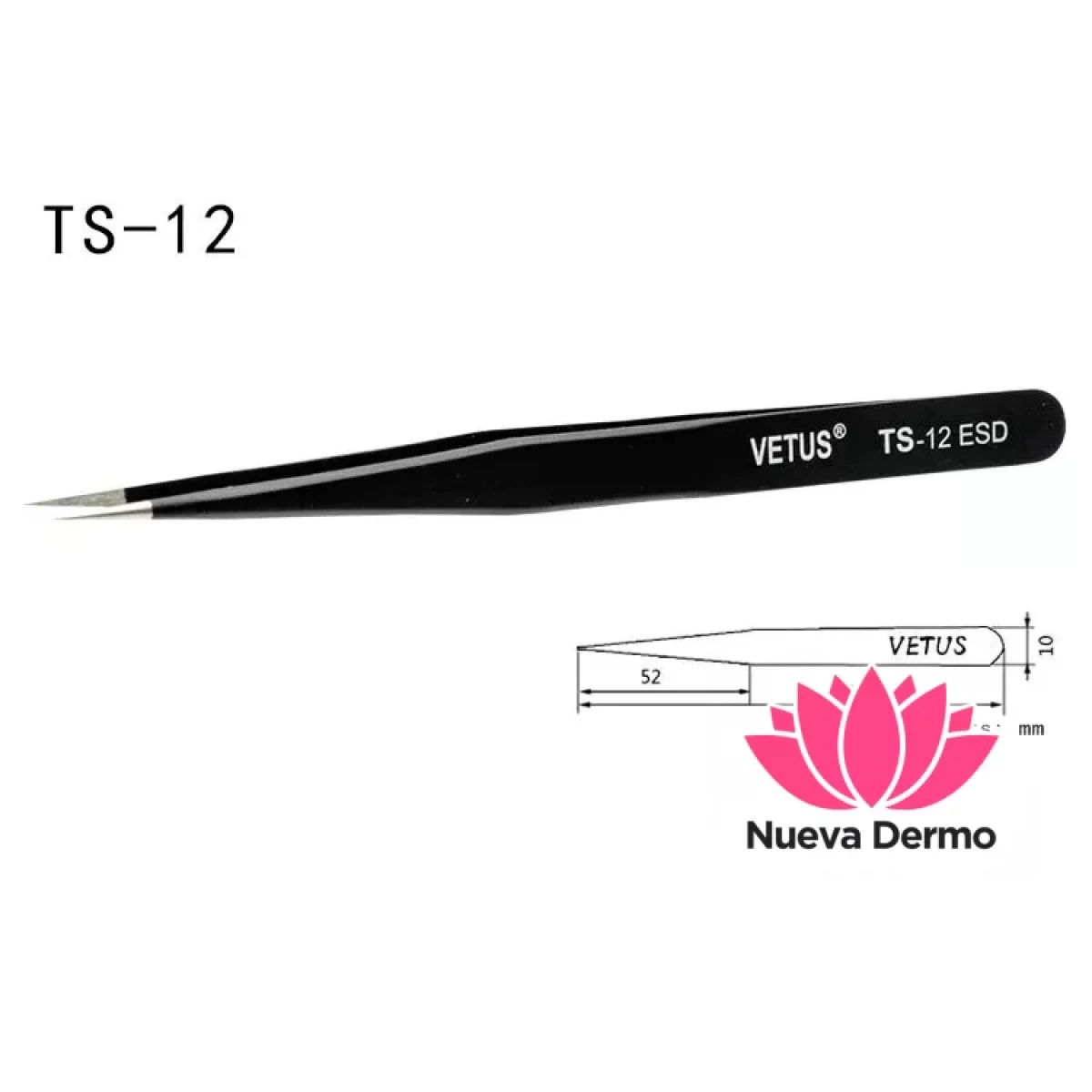 Pinzas para Pestañas Cd: Vetus Ts-12ESD