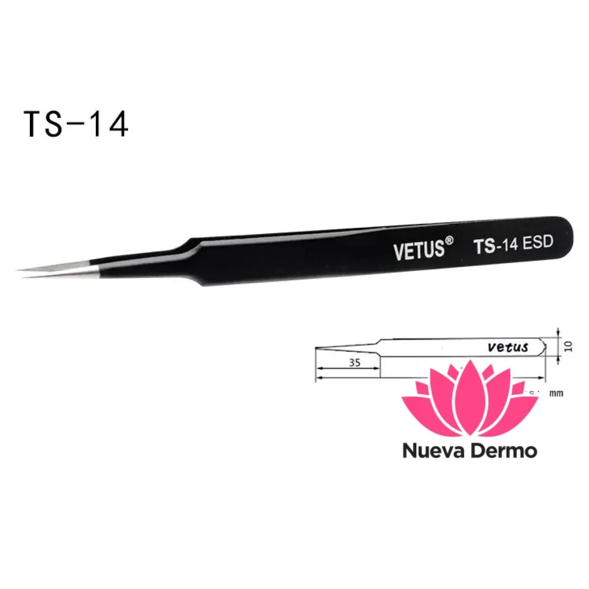 Pinzas para Pestañas Cd: Vetus Ts-14ESD