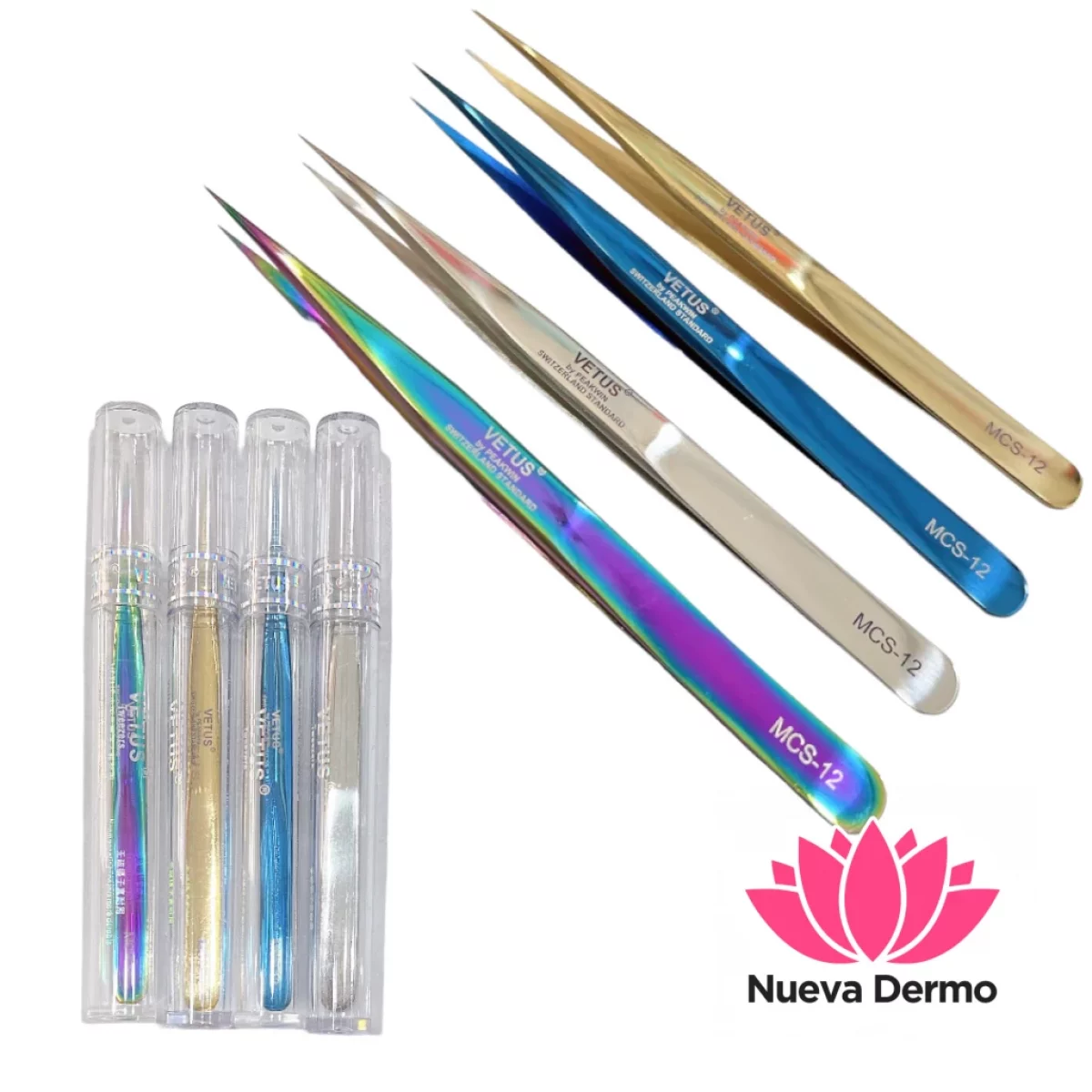Pinzas para Pestañas X1U Cd: Vetus Mcs-12