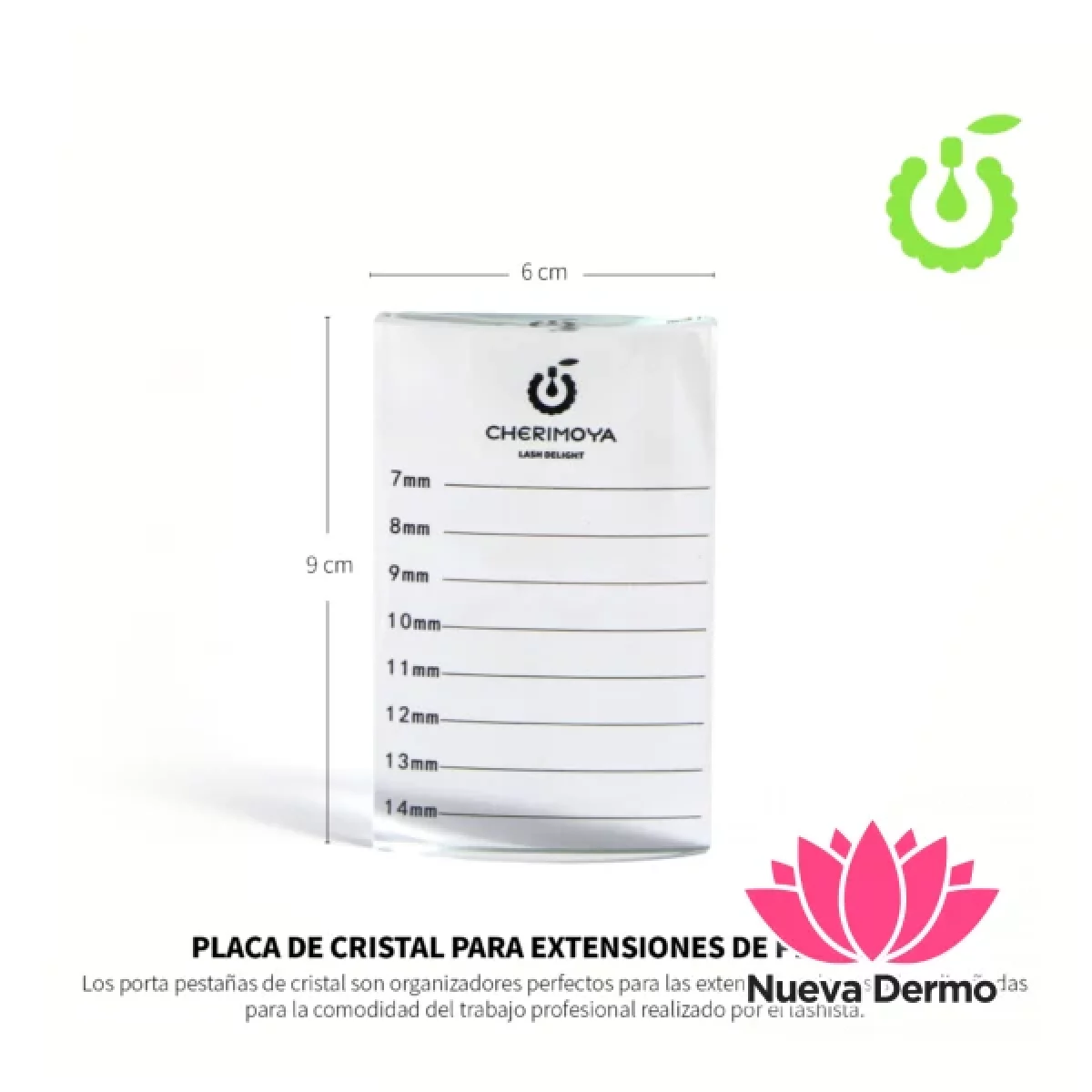 Placa de Vidrio Forma u para Pestañas Cherimoya BH004018