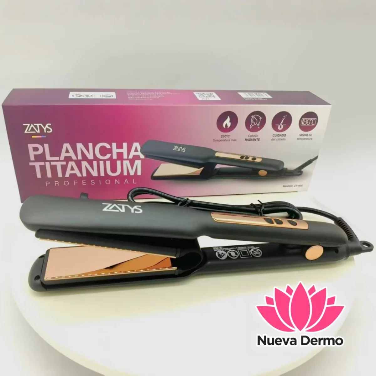 PLANCHITA DE PELO TITANIUM 230° – ZATYS