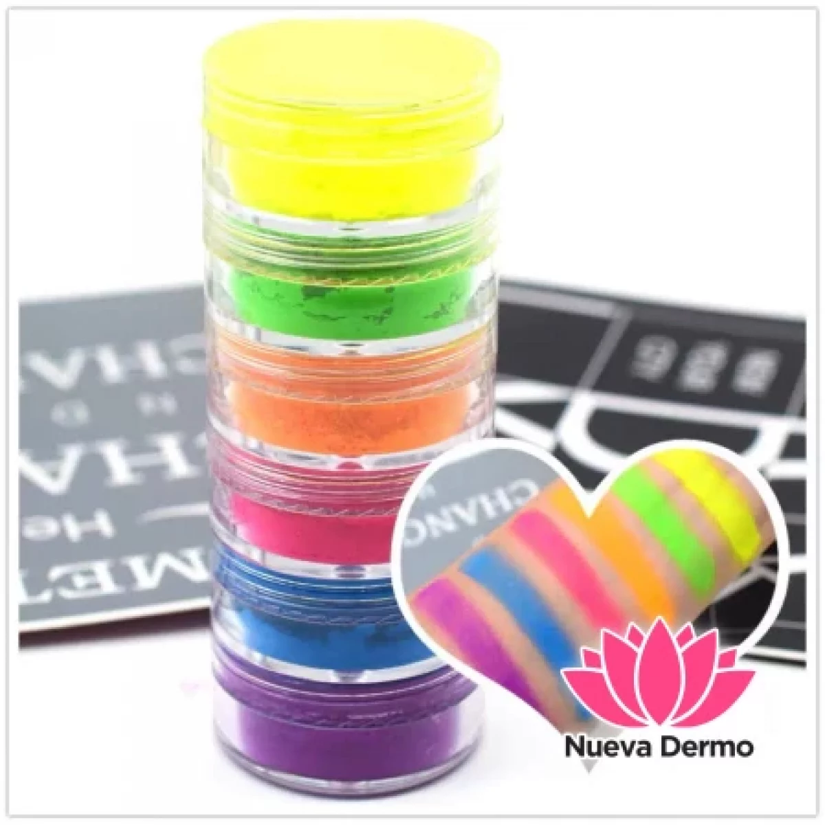 POLVO NEON FLUOR PARA UÑA Y MAQUILLAJE