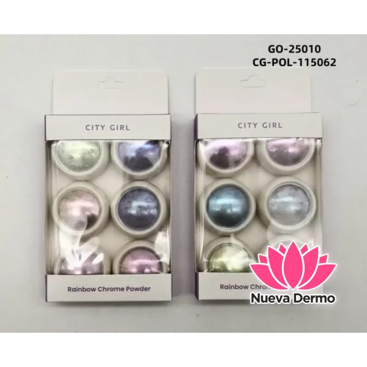 POLVO PARA UÑAS CITY GIRL – 6PCS