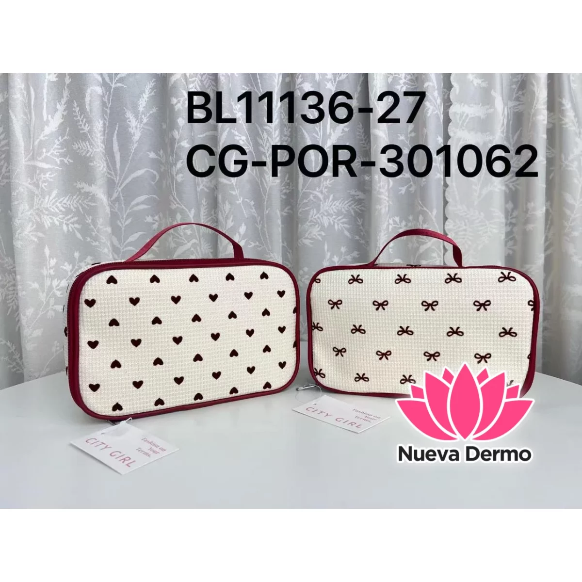Porta Cosmetico Moños Y Corazones- City Girl