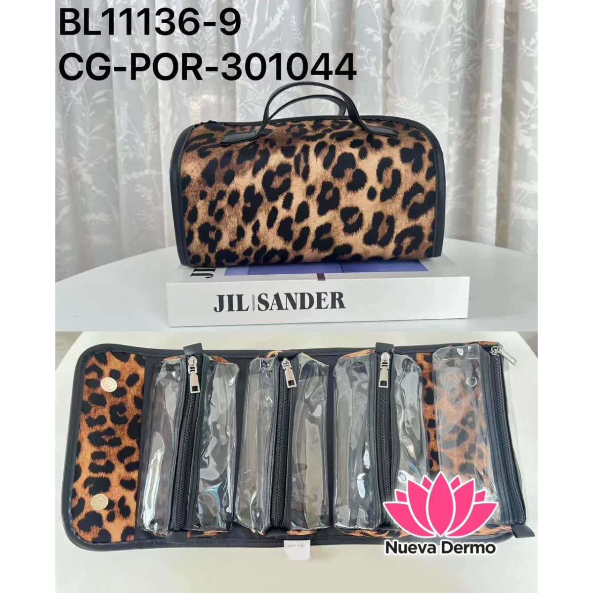 Porta Cosmetico Plegable Con Divisiones Animal Print- City Girl