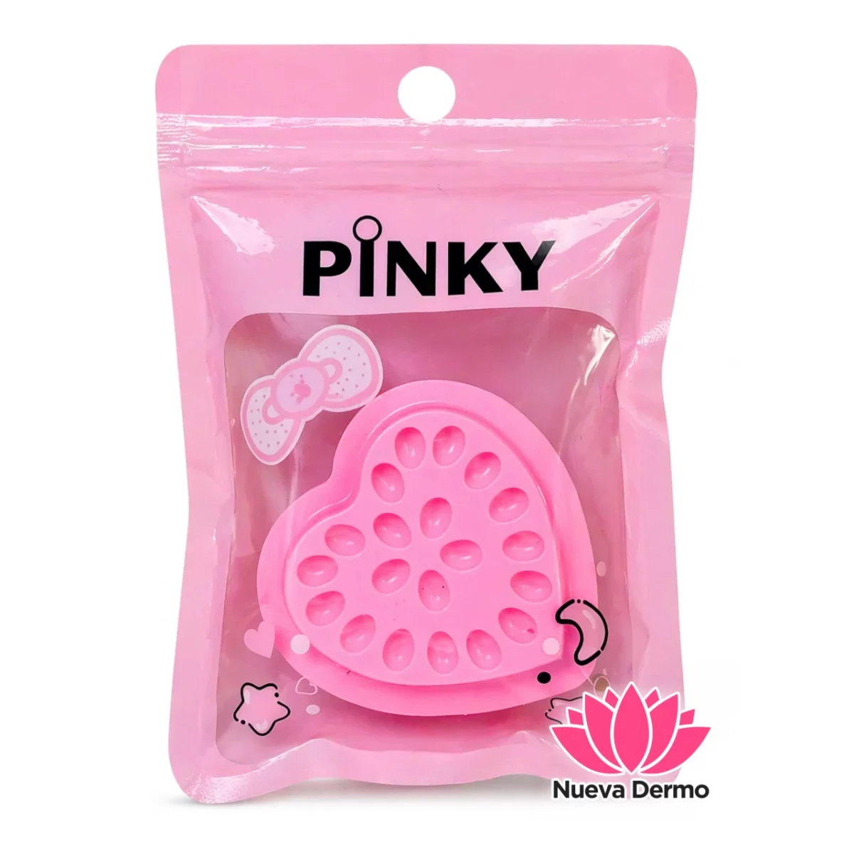 Porta Pegamento de Pestañas Corazón Pink