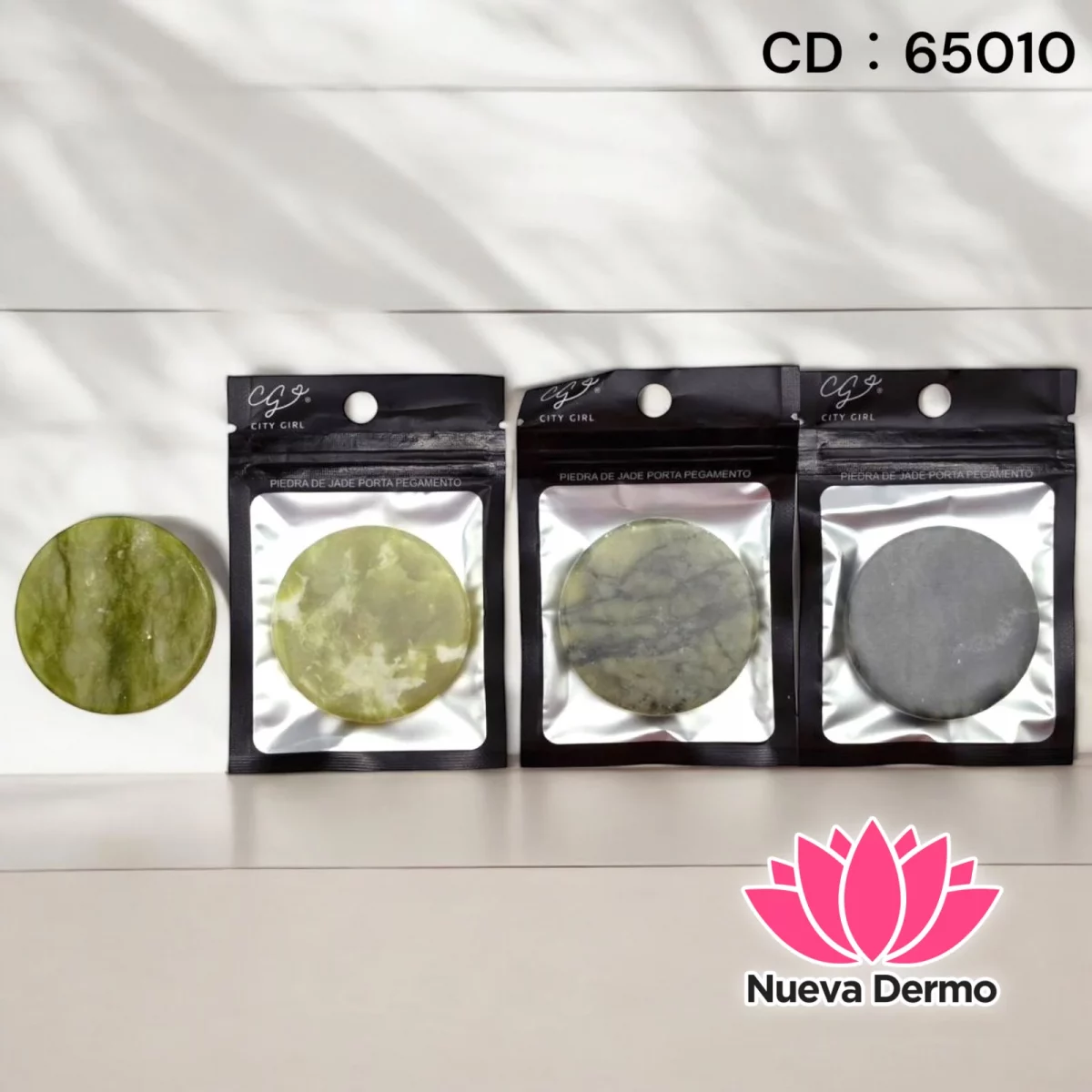 Porta Pegamento Piedra Jade Extensiones de Pestañas City Girl 65010