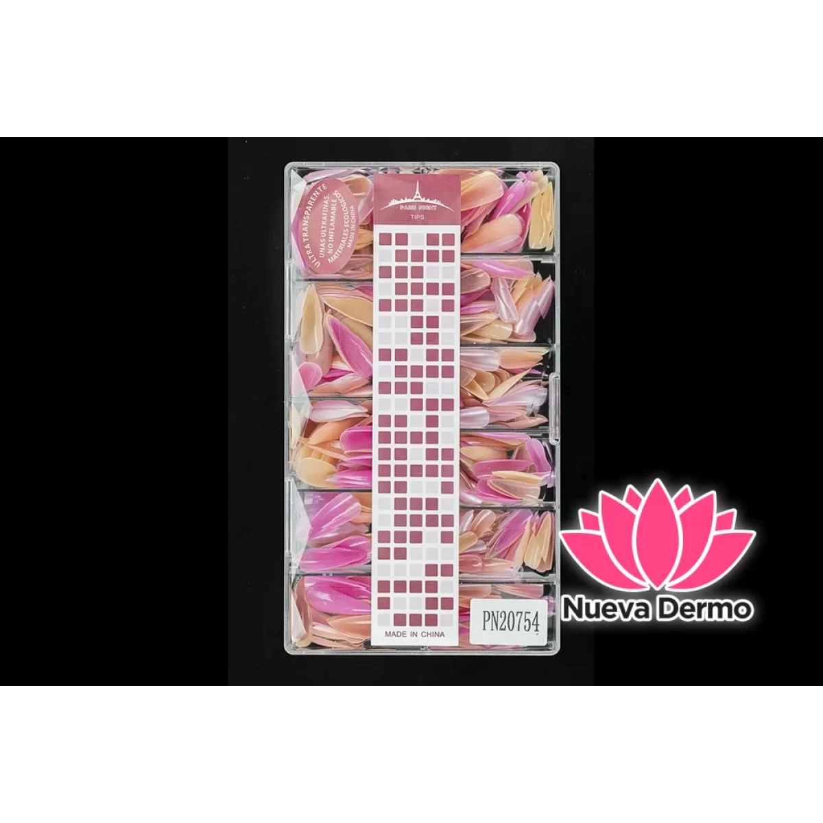 PRESSON STILETO COLORES *500 EN CAJA 20754-2
