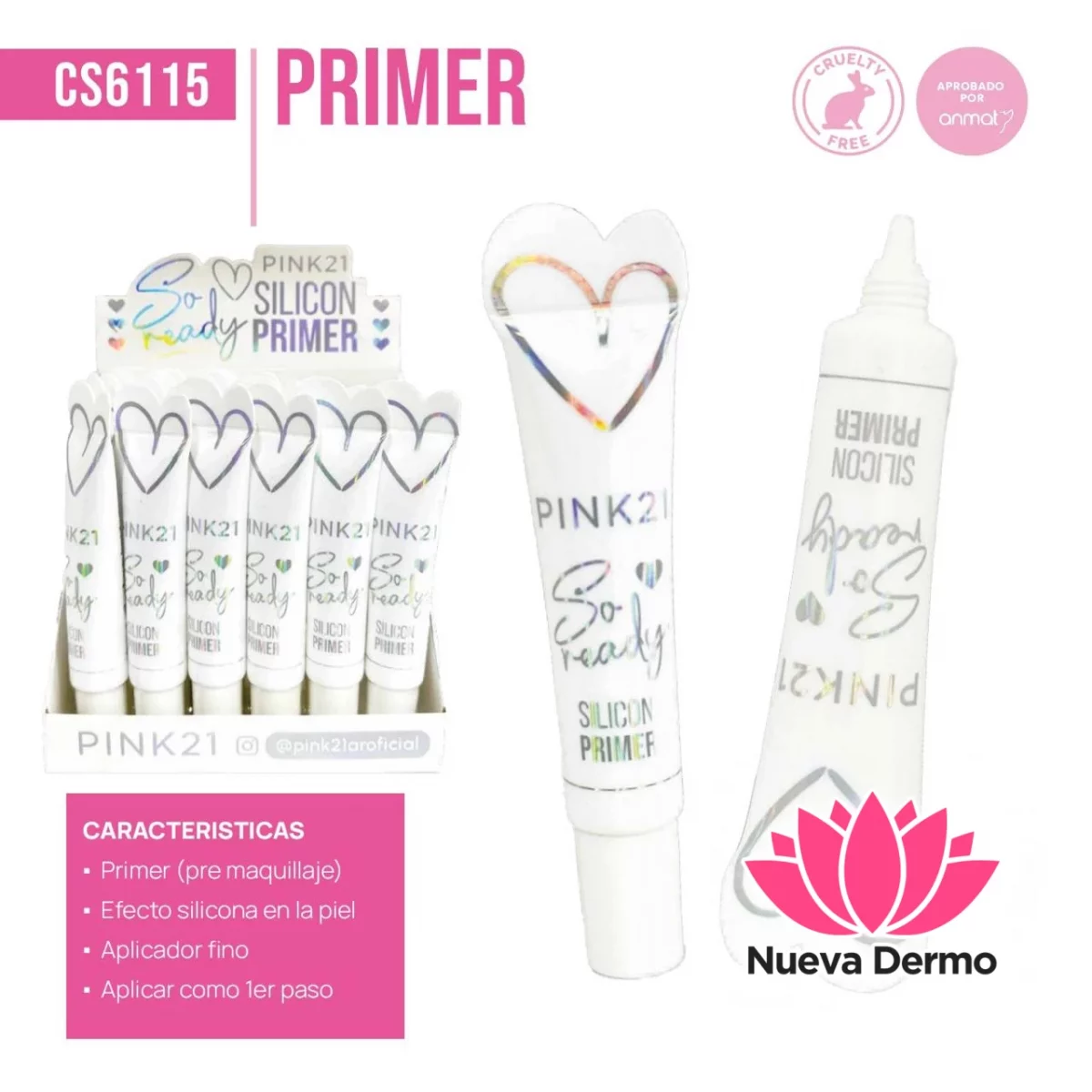 PRIMER DE MAQUILLAJES PINK21 CS6115 87498