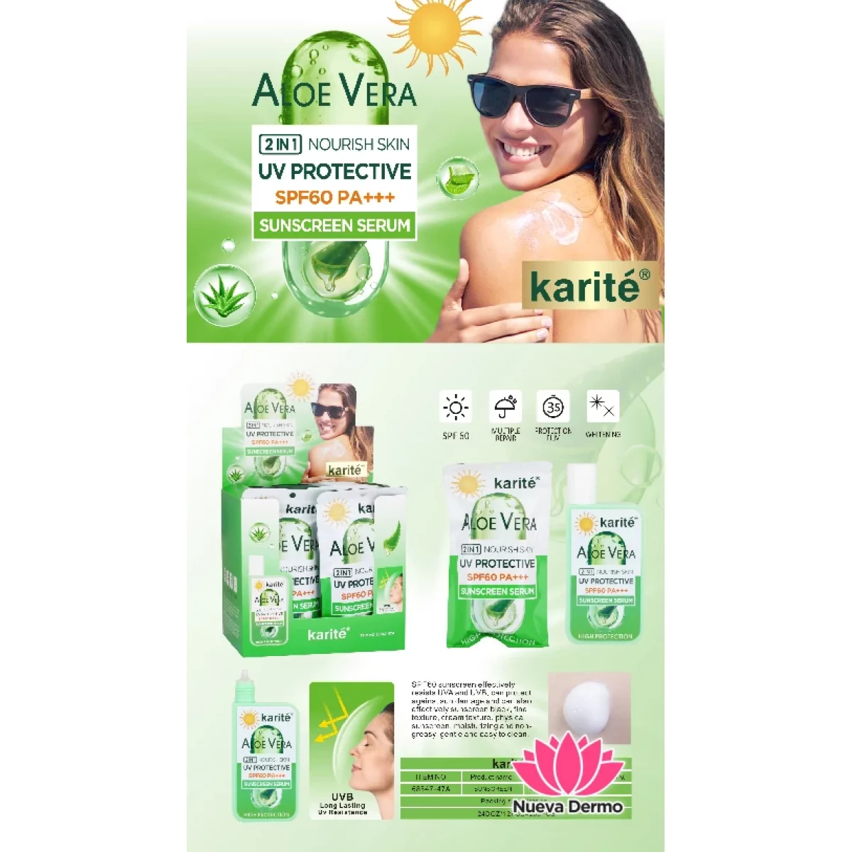 PROTECTOR SOLAR ALOE VERA SPF60 60ML 68347-47