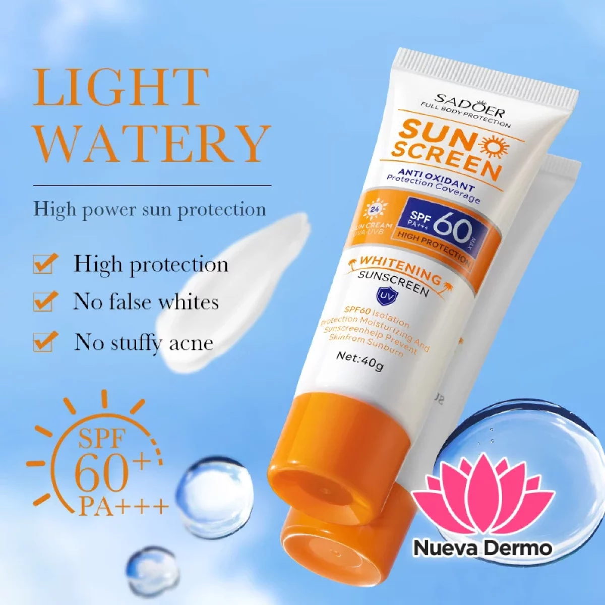 Protector Solar Anti-Oxidante SPF60+ Pa+++
