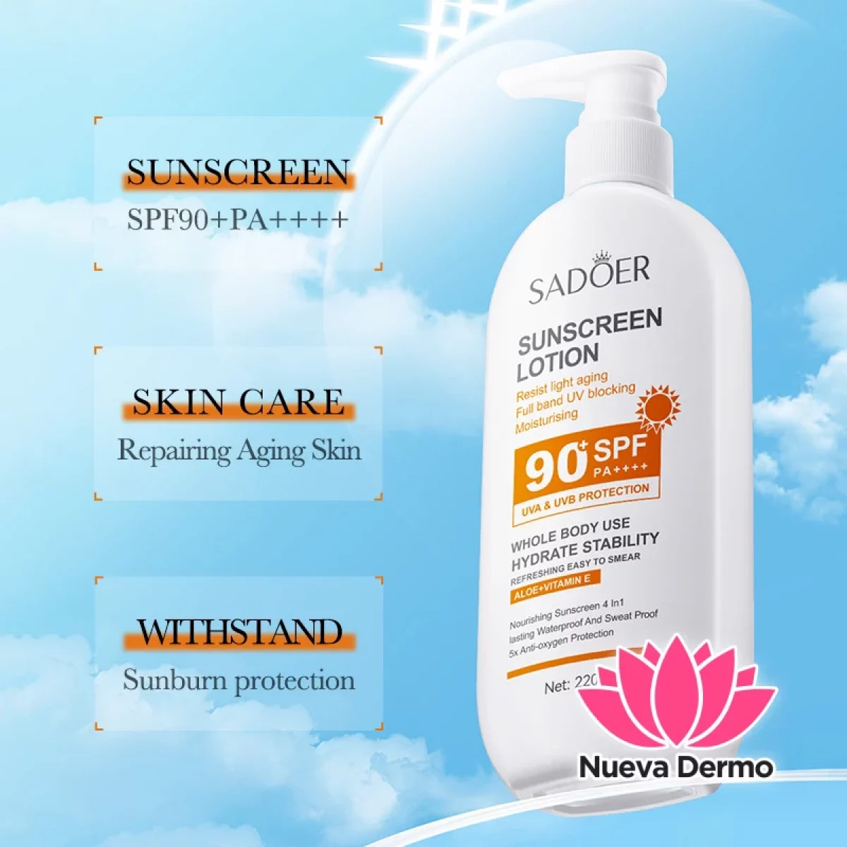 Protector Solar Corporal Antifotoenvejecimiento SPF90+ Pa++++ 220 Ml