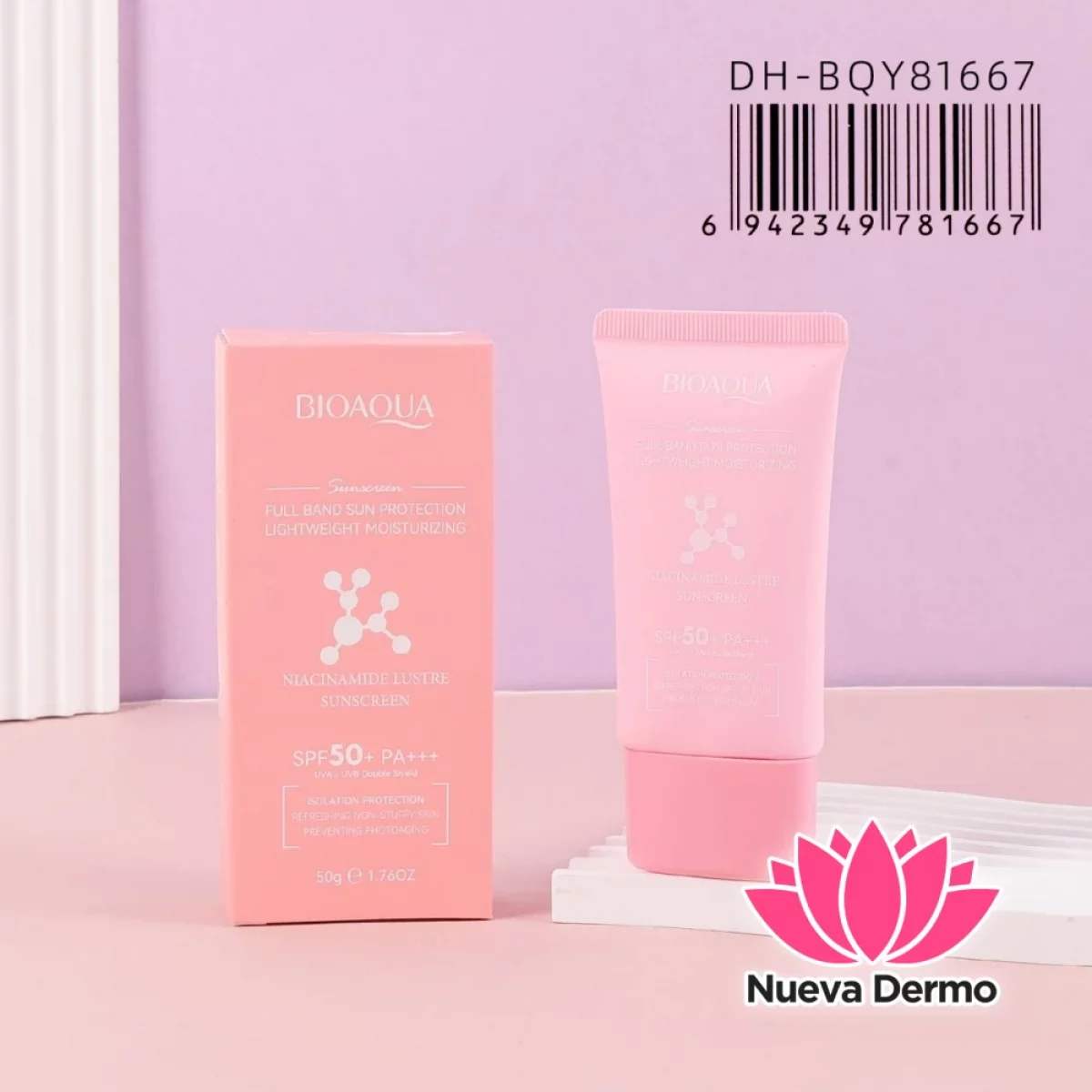 Protector Solar Facial con Nicotinamida SPF50+ Dh-BQY81667/781667 Bioaqua